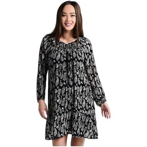 Roberta Roller Rabbit Clinton Clemente Comfy Black White Paisley Midi Dress S